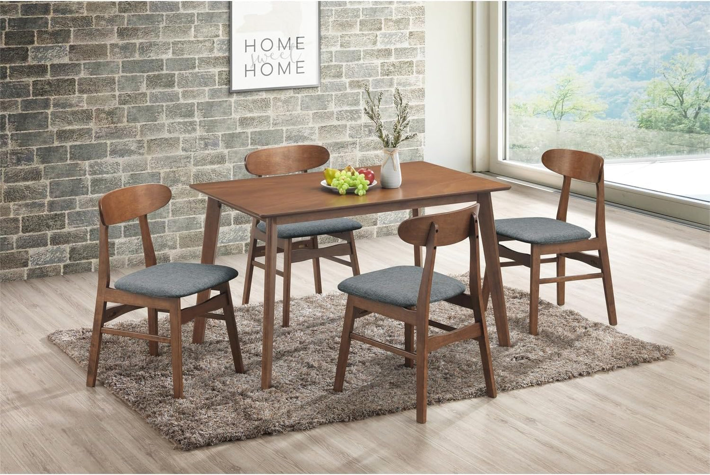 Morocco Rectangle Dining Table, Walnut
