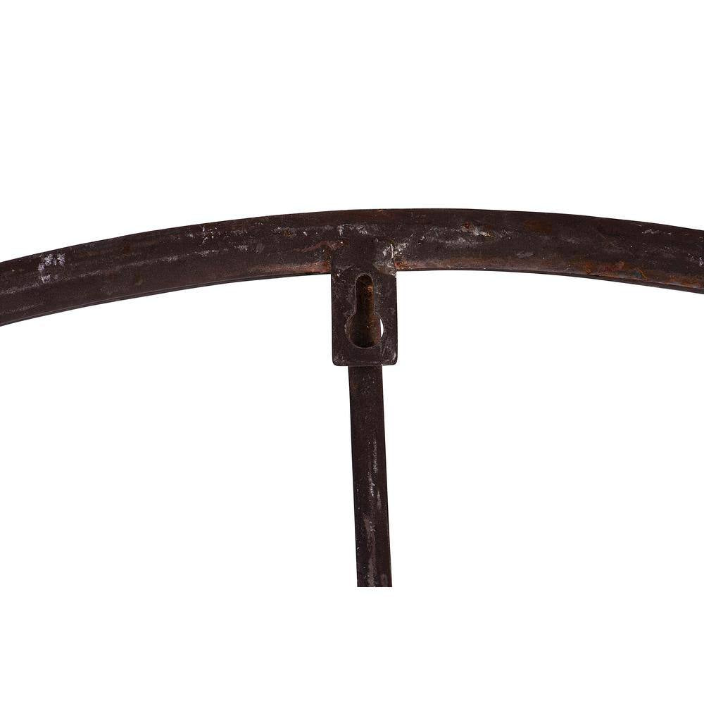 Metal Brown Wagon Wheel Wall Decor