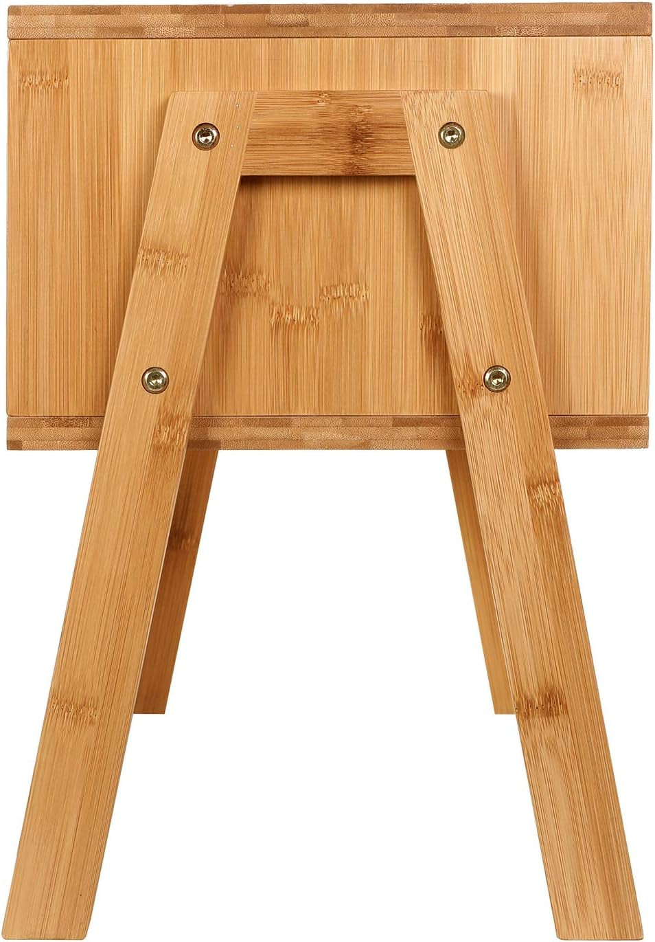 End Tables Bamboo Bedside Stackable Night Stands Living Room for Bed Natural Set of 2