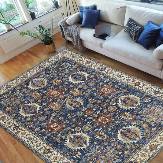 Hr-Persian Rugs/Bijar Pattern/Fashion Home Modern Vintage Rugs-Stone Washed Blue7'9"X 10'