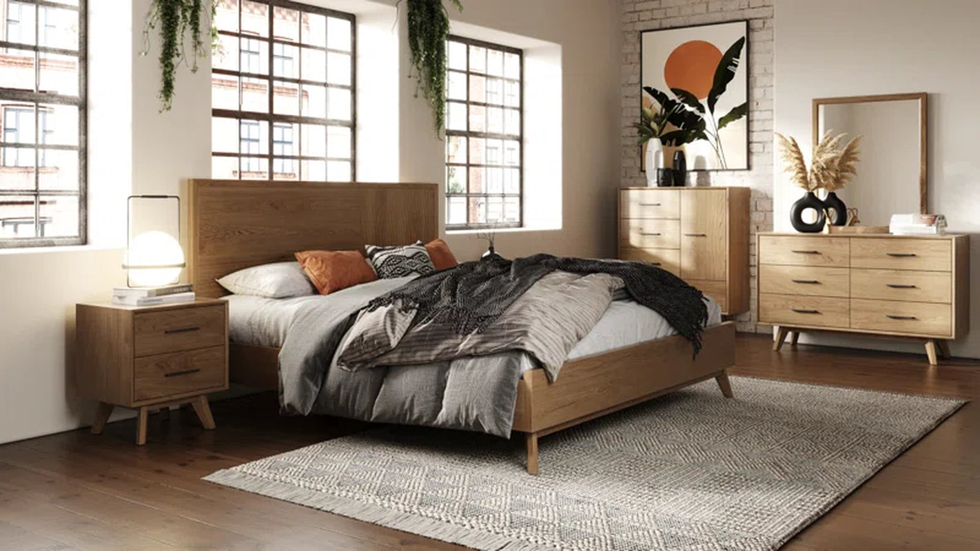 Weintraub Solid Wood Platform Bed
