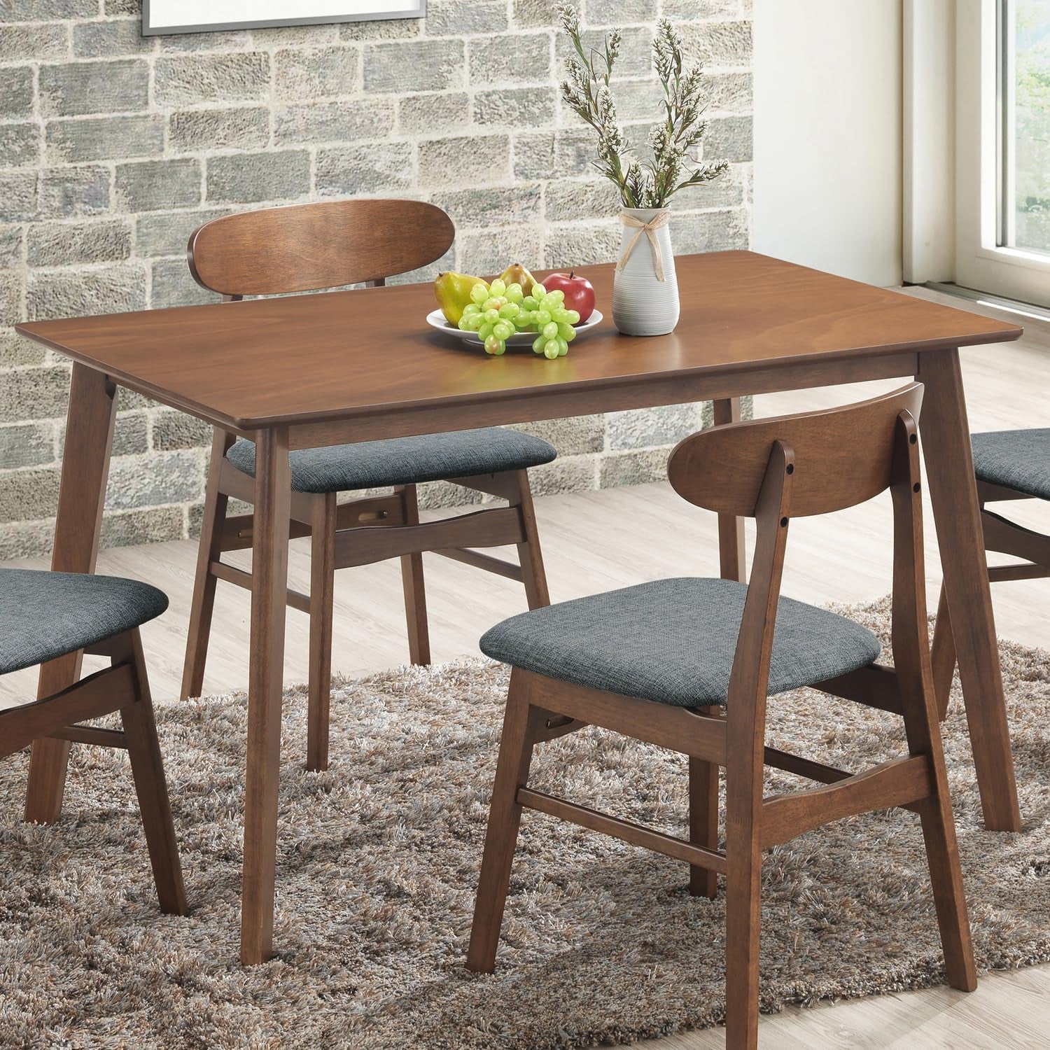 Morocco Rectangle Dining Table, Walnut