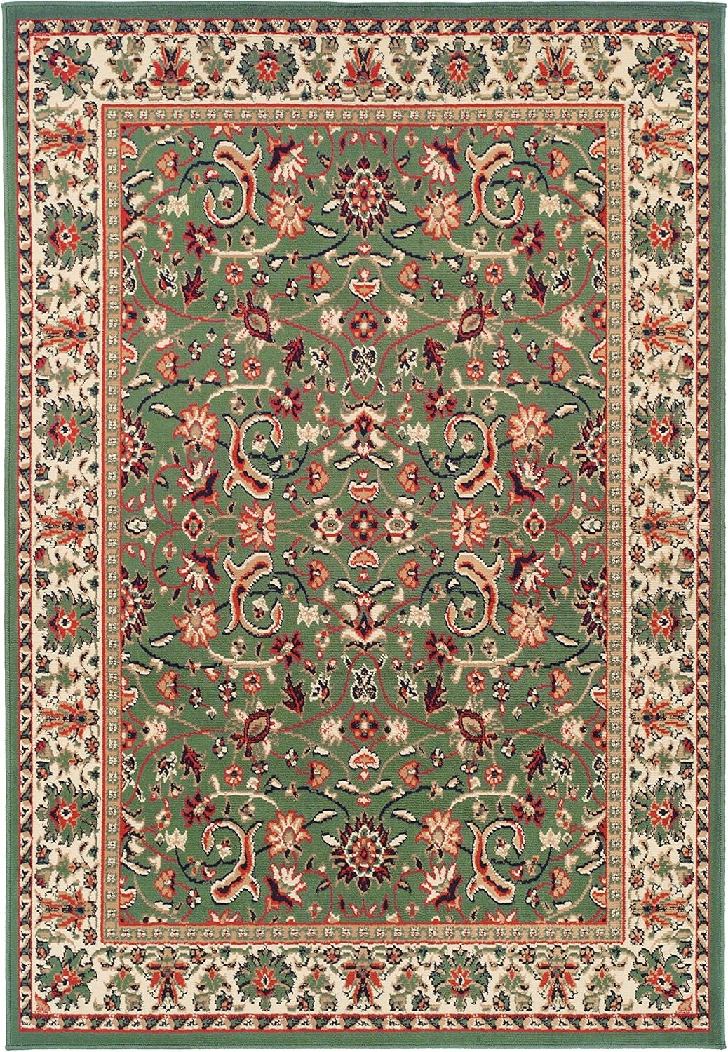 Traditional Area Rugs for Living Room 8X10 Green Large Rugs for Dining Room Clearance 8 by 10 Rugs