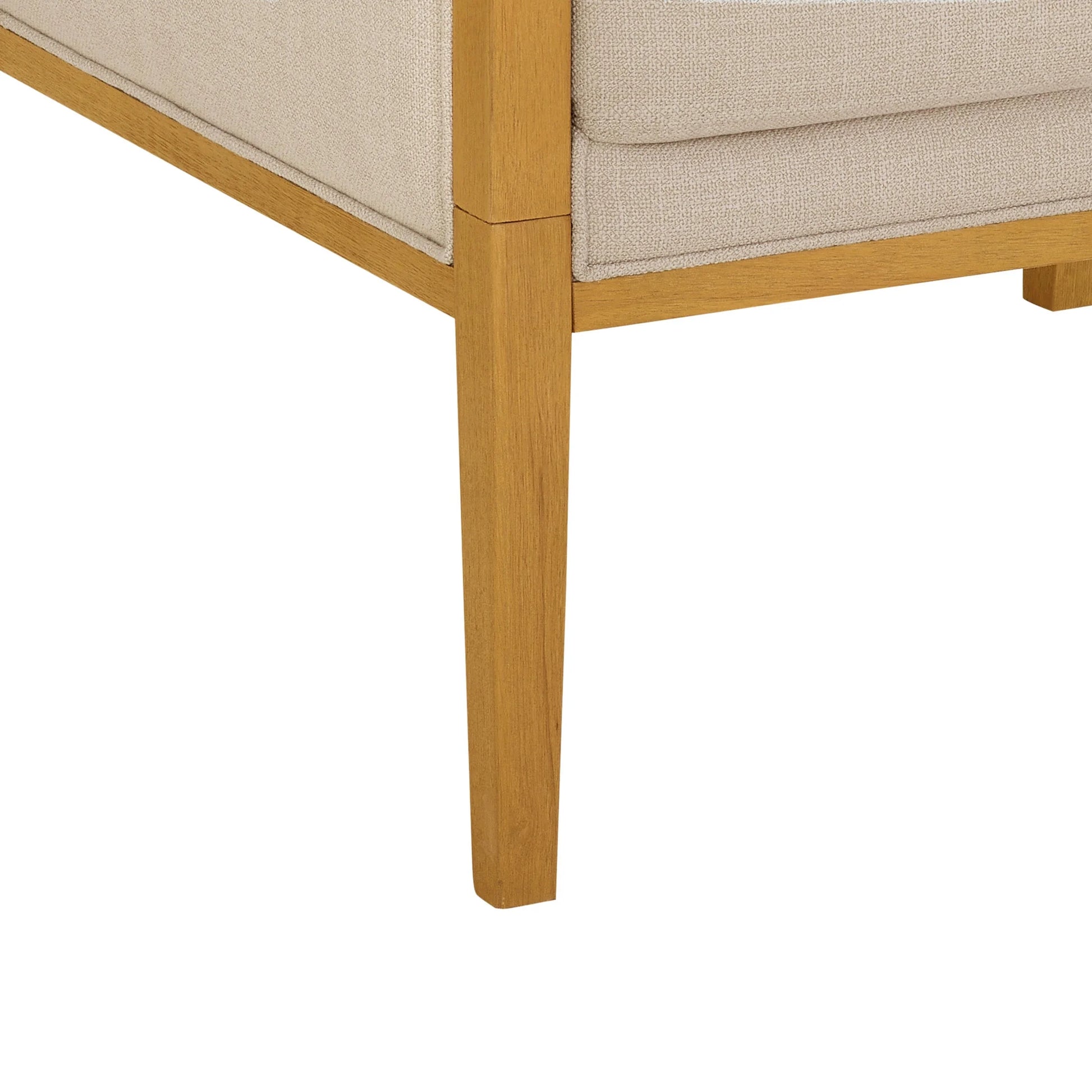 Windsor Linen Armchair, Light Honey Wood