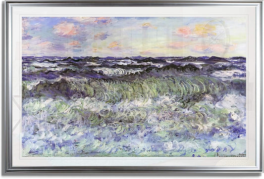 Sea Study, 1881 Fine Giclee Prints Wall Art in Premium Quality Framed Ready to Hang Silver Frame