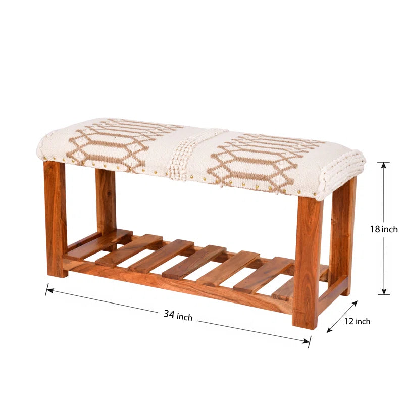 Maximilian Cotton Upholstered Storage Bench