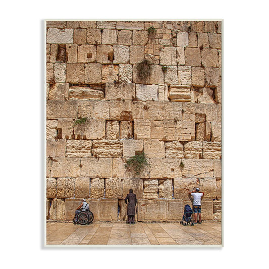 David Stern Stone Wall of Israel 10" X 15" Framed Photography Photographic Wall Art, by