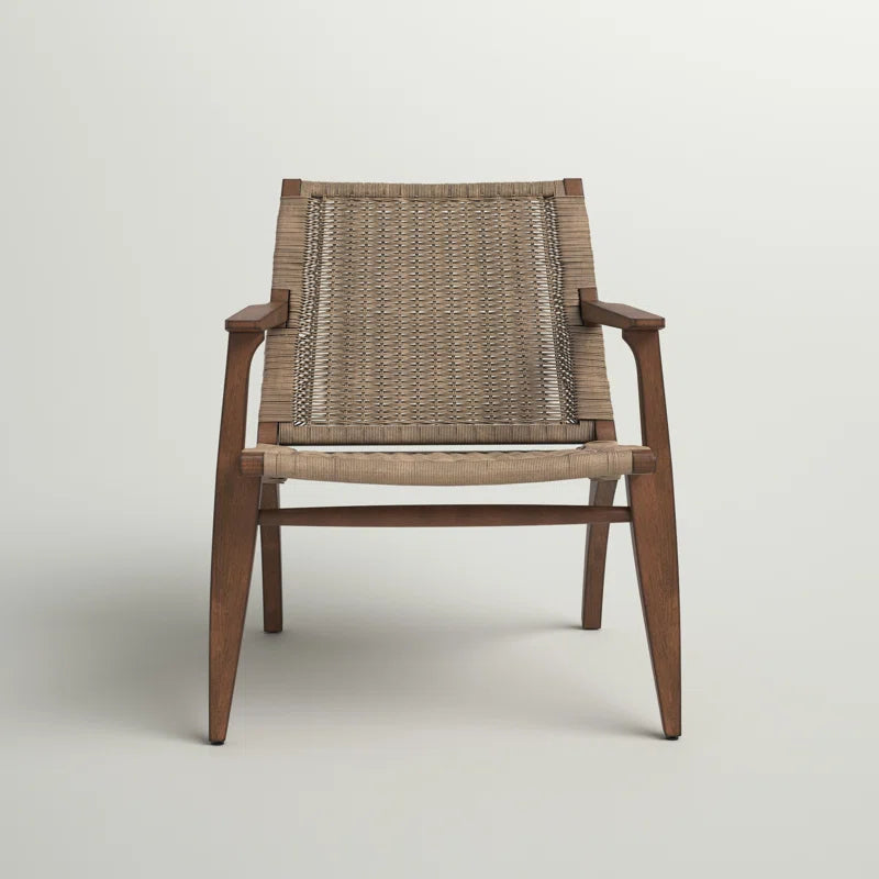 Clearwater Woven Rattan Solid Wood Armchair