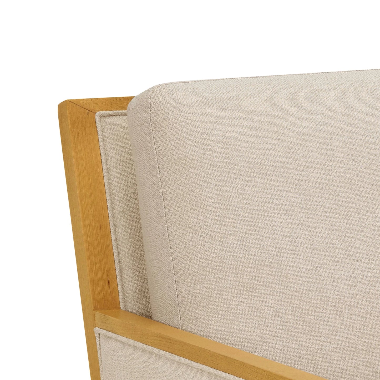 Windsor Linen Armchair, Light Honey Wood