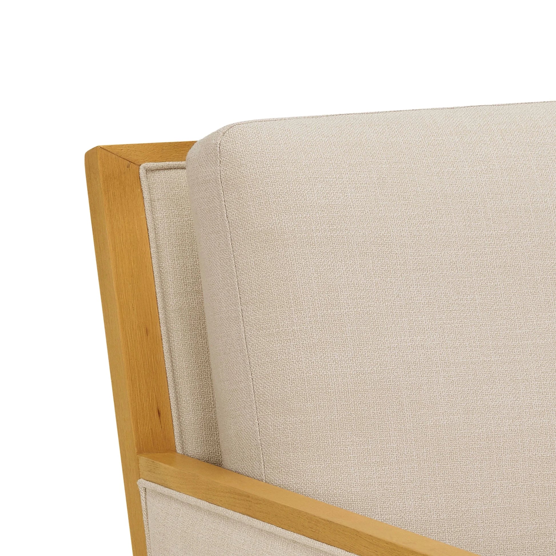 Windsor Linen Armchair, Light Honey Wood