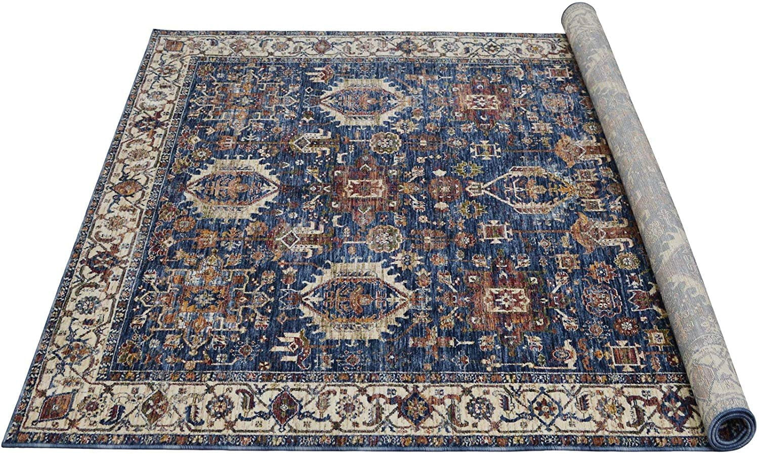 Hr-Persian Rugs/Bijar Pattern/Fashion Home Modern Vintage Rugs-Stone Washed Blue7'9"X 10'