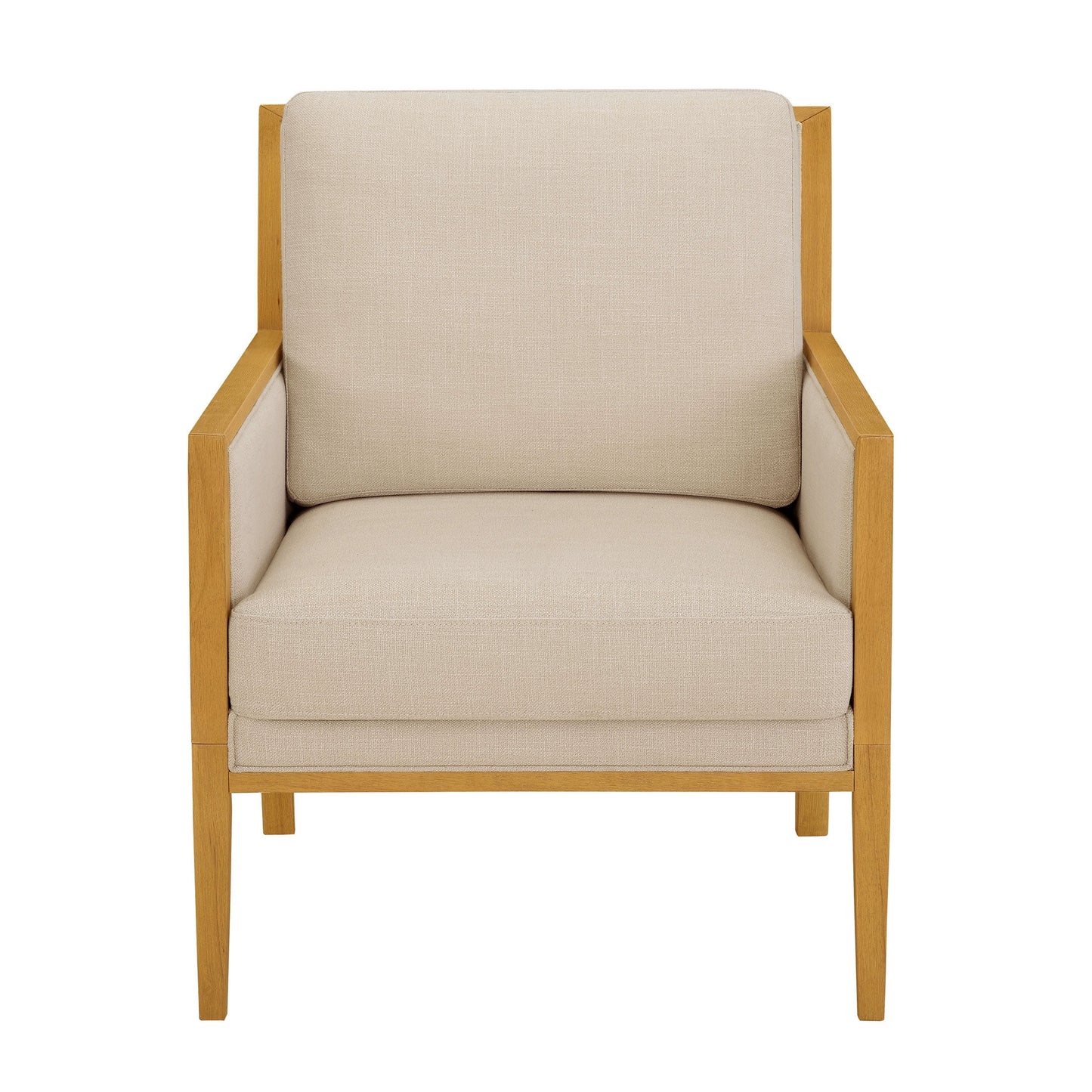 Windsor Linen Armchair, Light Honey Wood