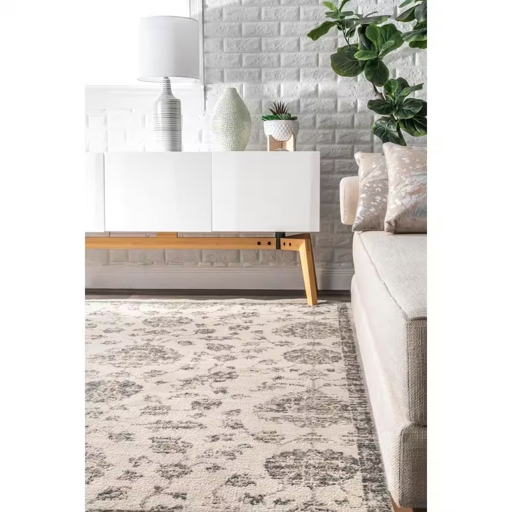 Clarissa Vintage Faded Beige 5 Ft. X 8 Ft. Area Rug