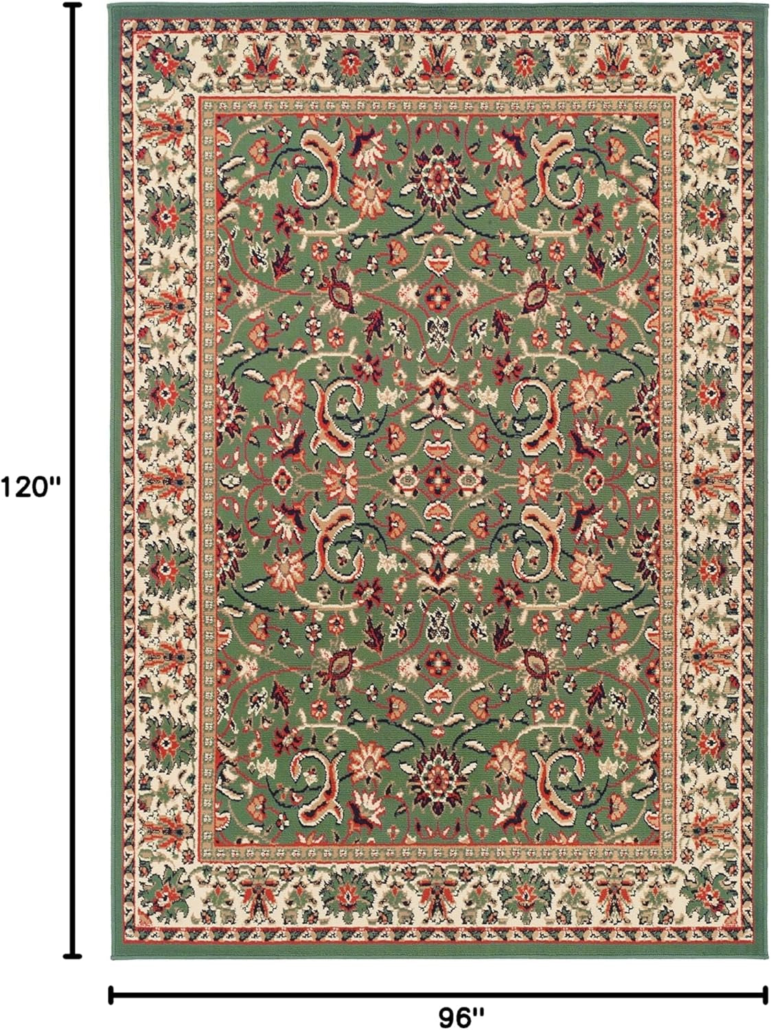 Traditional Area Rugs for Living Room 8X10 Green Large Rugs for Dining Room Clearance 8 by 10 Rugs